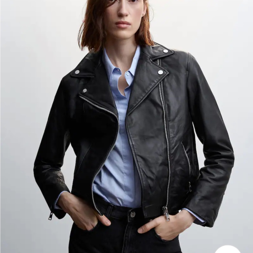 Genuine Genuine Leather Mango Biker Jacket New